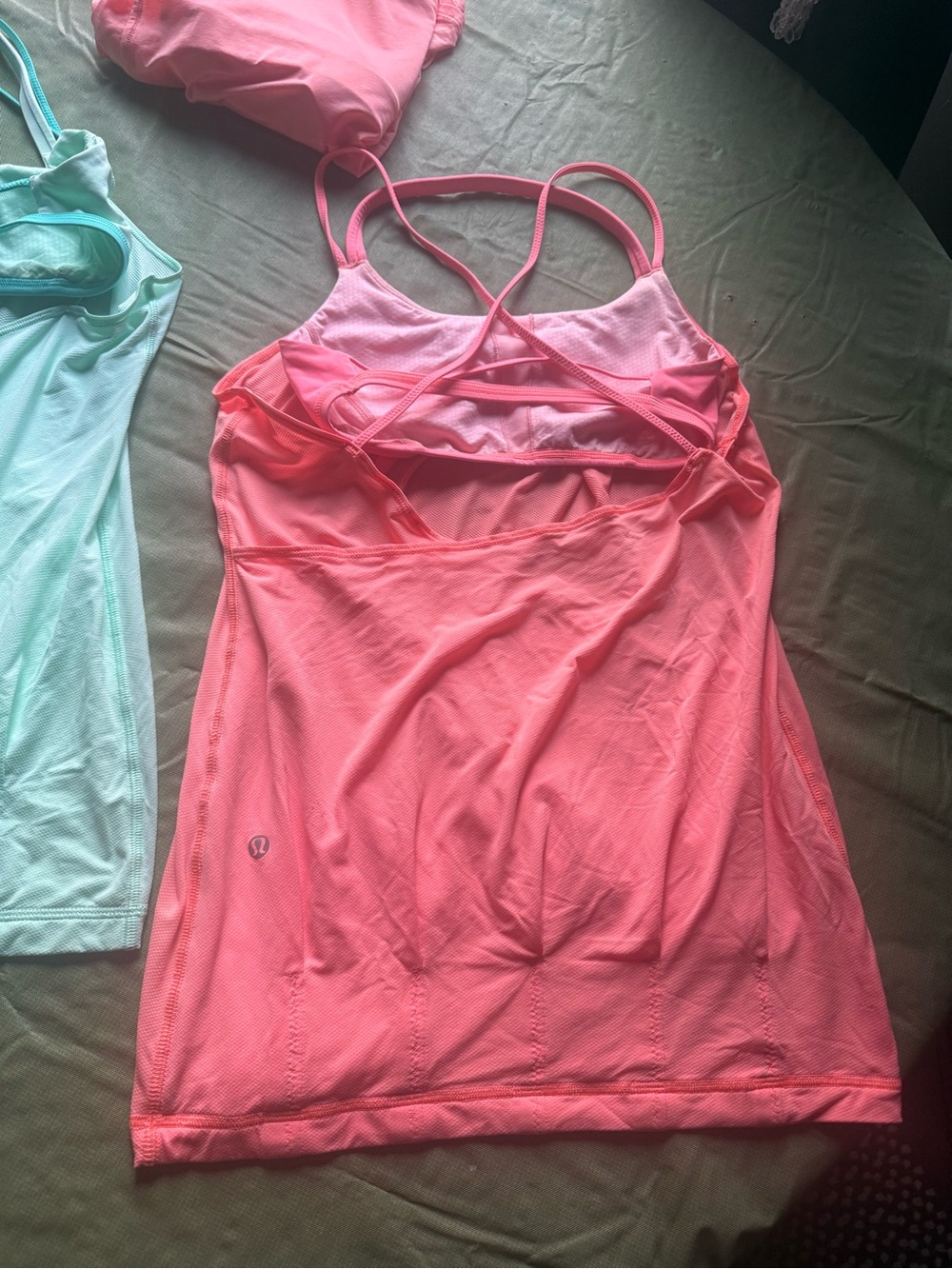 Lululemon Summer Tank Bundle - Coral Pink & Mint - Picture 15 of 16